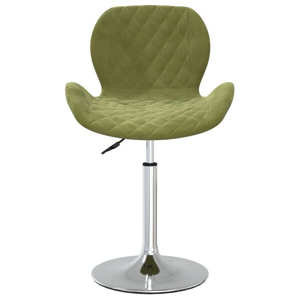 vidaXL Eetkamerstoel draaibaar fluweel lichtgroen