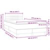 vidaXL Boxspring met matras fluweel donkergrijs 120x210 cm