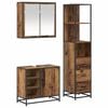 vidaXL Badkamermeubelset met lade 3 pcs Oud Hout Bewerkt hout