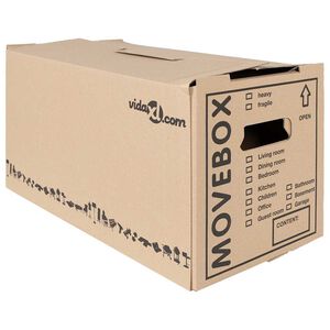 vidaXL Verhuisdoos met opslag 20 st Naturel 59 x 31,5 x 31,5 cm Karton