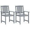 vidaXL Tuinstoelen 2 st massief acaciahout grijs