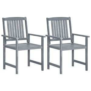 vidaXL Tuinstoelen 2 st massief acaciahout grijs