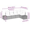 vidaXL Tuin Sofa Set met kussen met opslag 5 pcs Zwart poly rattan
