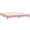 vidaXL Boxspring met matras fluweel roze 180x220 cm
