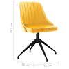 vidaXL Eetkamerstoelen 6 st fluweel geel