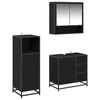 vidaXL Badkamermeubelset 3 st Zwart Eiken 35 x 37,5 x 100 cm