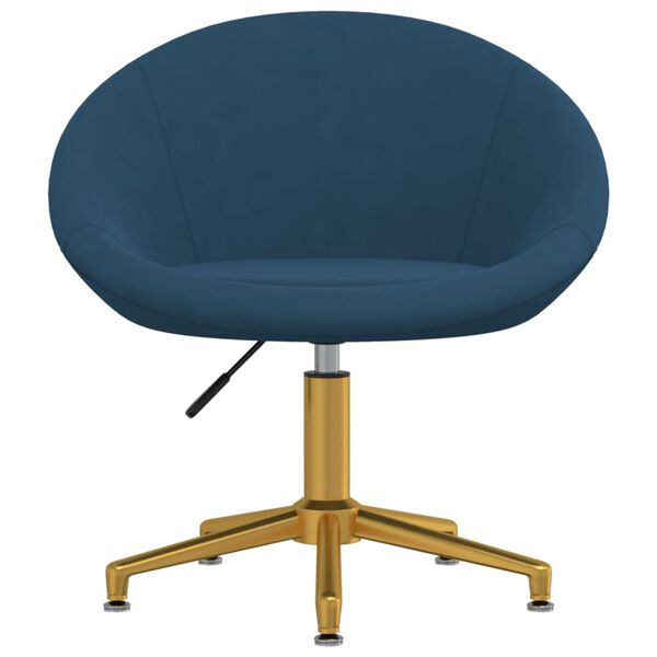 vidaXL Eetkamerstoelen 4 st fluweel blauw