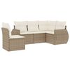 vidaXL 5-delige Loungeset met kussens poly rattan beige