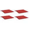 vidaXL Tuinstoelkussens 4 st 40x40x4 cm oxford stof rood