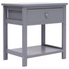 vidaXL Nachtkastje 40x29x42 cm paulowniahout grijs