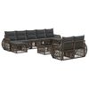 vidaXL Tuinbankenset 10 st Grijs en Donkergrijs poly rattan
