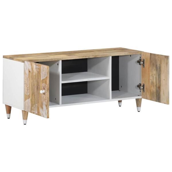 vidaXL Tv-meubel 105x33,5x46 cm massief mangohout