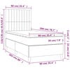 vidaXL Boxspring met matras stof lichtgrijs 90x200 cm