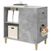 vidaXL Kattenhuis Beton 72 x 42,5 x 70 cm Bewerkt hout