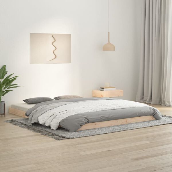 vidaXL Bedframe massief grenenhout 150x200 cm