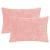 vidaXL Kussensloop 2 st HEERLEN Roze 50 x 75 cm Nep Konijnenbont