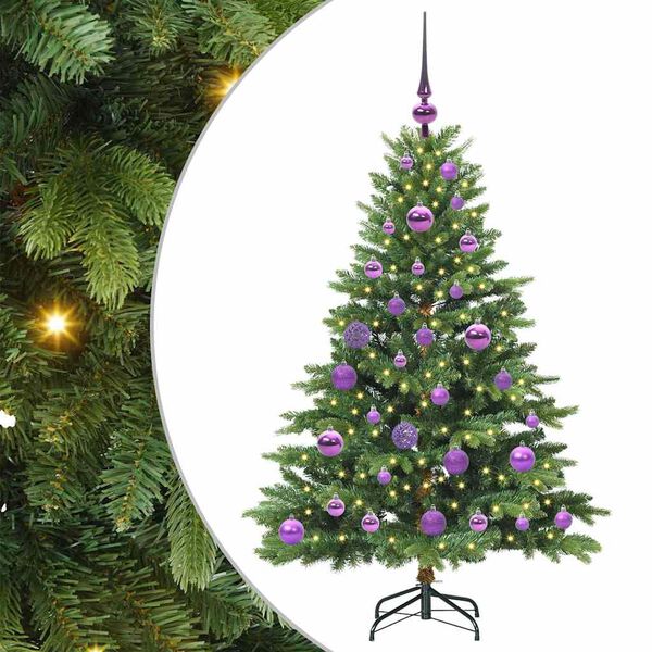 vidaXL Kunstkerstboom met 150 LED met standaard Groen 120 cm PE en PVC
