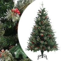 vidaXL Kerstboom met dennenappels 120 cm PVC en PE groen