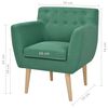 vidaXL Fauteuil stof groen