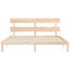 vidaXL Bedframe met hoofdbord massief hout