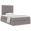 vidaXL Opslag bed met matras met matras Taupe 120 x 190 cm Stof