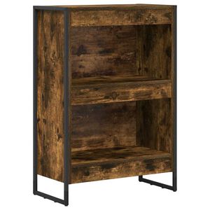 vidaXL Boekenkast 60 x 30 x 86,5 cm Bewerkt hout Rook Eik