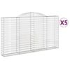 vidaXL Schanskorven 5 st gewelfd 300x30x160/180 cm ijzer