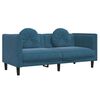 vidaXL 3-delige Loungeset met kussens fluweel blauw