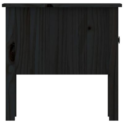 vidaXL Bijzettafels 2 st 50x50x49 cm massief grenenhout zwart