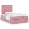 vidaXL Ottoman bed met matrassen 120x200cm fluweel roze