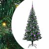 vidaXL Kunstmatig Voorverlicht Kerstboom Groen 150 cm PVC en Metaal