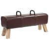 vidaXL Bank Donkerbruin 110 x 30 x 45 cm Echt Leer