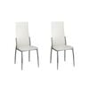 vidaXL Eetkamerstoelen 2 st kunstleer wit