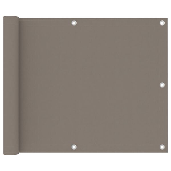 vidaXL Balkonscherm 75x400 cm oxford stof taupe