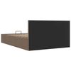 vidaXL Bedframe met hydraulische opslag stof taupe 140x200 cm