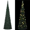 vidaXL Kunstkerstboom met verlichting pop-up 210 cm groen