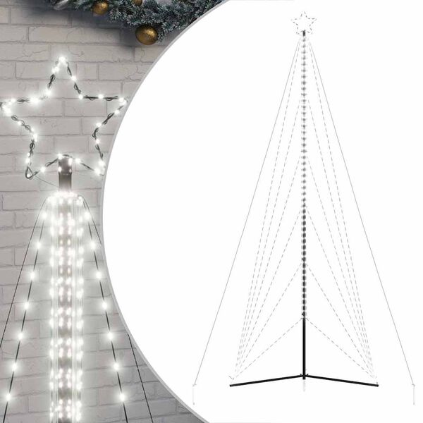 vidaXL LED-kerstboom 861 LEDs koud wit 478 cm