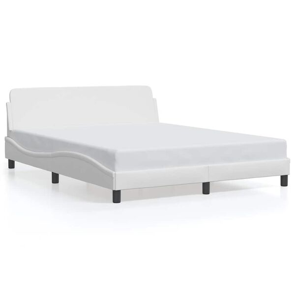vidaXL Bedframe "Dover" kunstleer wit 160x200 cm