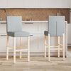 vidaXL Barstoelen 2 st massief rubberhout en stof