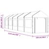 vidaXL Prieel met dak 11,15x2,28x2,69 m polyetheen wit