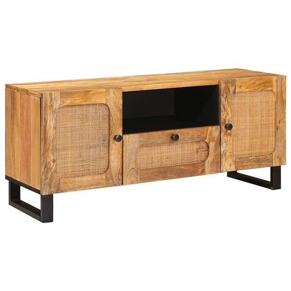 vidaXL TV-kast met lade Bruin 105 x 33 x 46 cm Massief Mango Hout