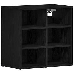 vidaXL Schoenenkast Zwart Eiken 52 x 30 x 50,5 cm Bewerkt hout