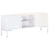 vidaXL Tv-meubel 115x30x46 cm massief mangohout wit