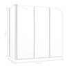 vidaXL Badwand 120x69x130 cm gehard glas transparant