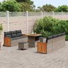 vidaXL Tuinbankenset met kussen 13 pcs Grijs poly rattan