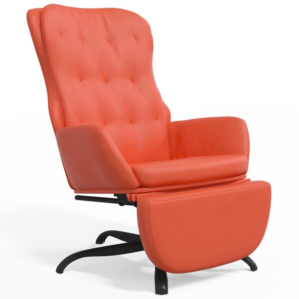 vidaXL Relaxstoel met voetensteun kunstleer rood