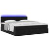 vidaXL Ottoman bed met matras en LED's 180x200cm fluweel zwart