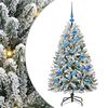 vidaXL Kunstkerstboom met 150 LED Groen en Wit 120 cm PVC en Metaal