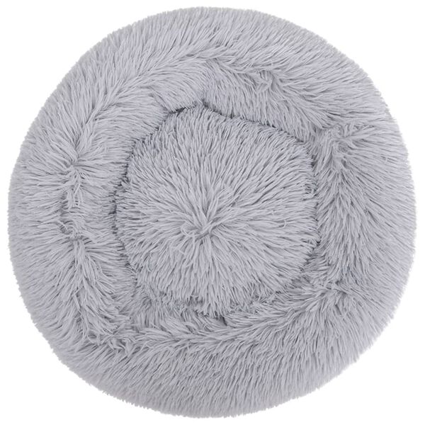 vidaXL Honden-/kattenkussen wasbaar 50x50x12 cm pluche lichtgrijs