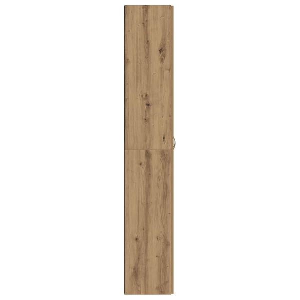 vidaXL Hoge kast 60x32x190 cm bewerkt hout artisanaal eikenkleur